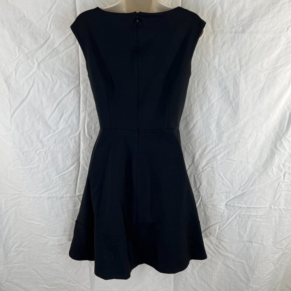 Cynthia Rowley Black Classic A-Line Sleeveless V-Neck Dress Womens Size 6 - Picture 5 of 12